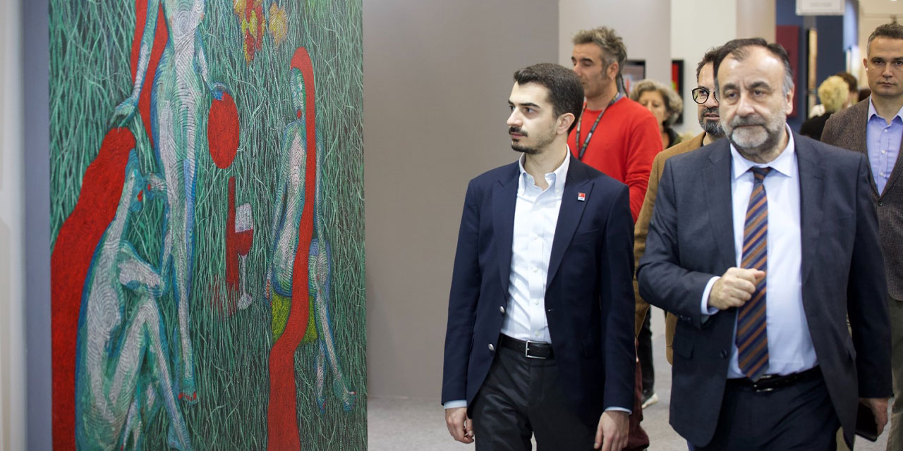 CHP Çankaya Belediye Başkan Adayı Hüseyin Can Güner, Sanat Fuar'ını ziyaret etti: Sanat ve kültür vurgusu