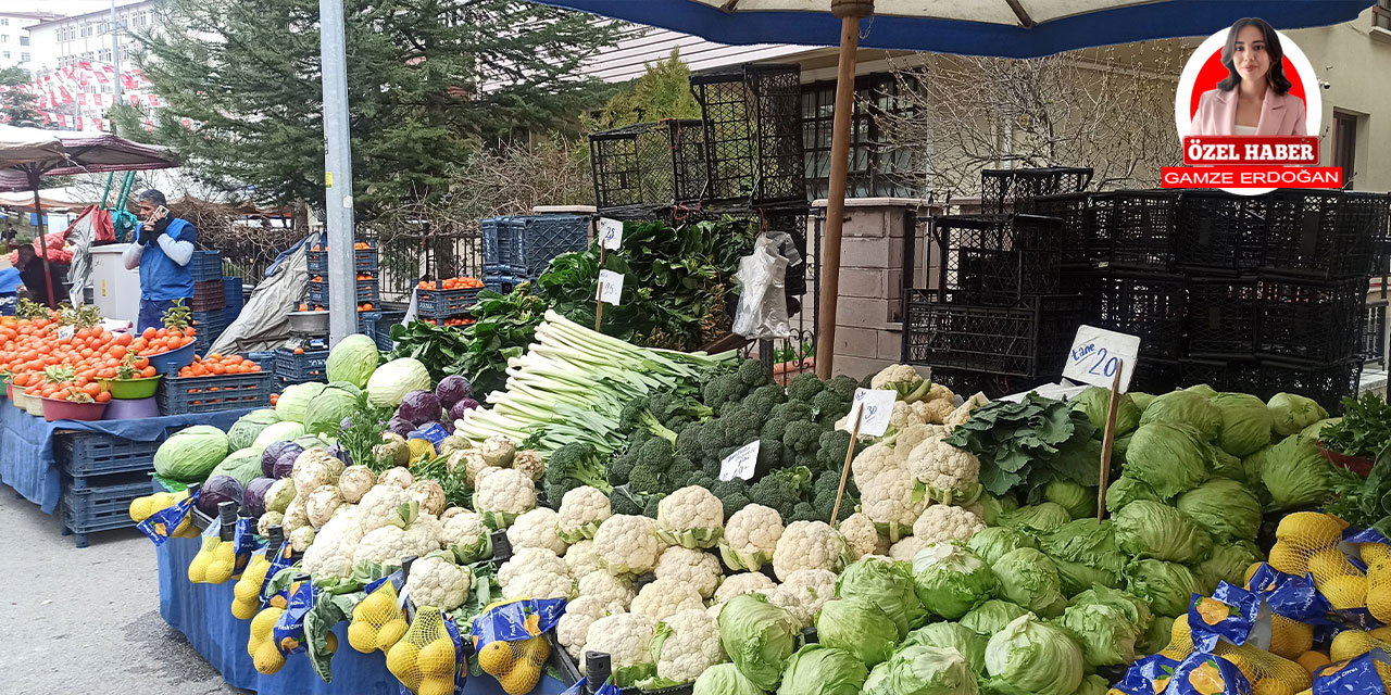 Ankara'da sebze ve meyveden oluşan pazar torbasına servet harcandı