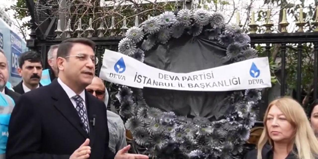 DEVA Partisi’nden Ankara’da TRT’ye siyah çelenk