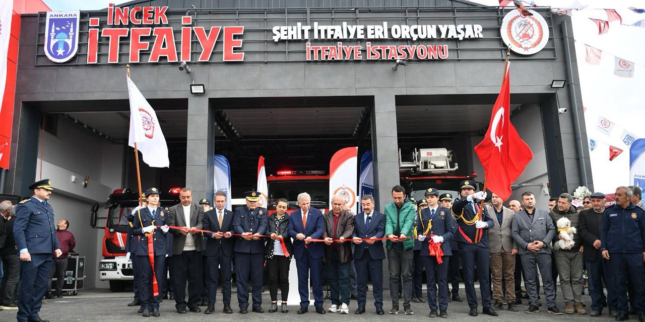Ankara Büyükşehir Belediyesi Yenimahalle ve Gölbaşı'nda açılan itfaiye hizmet binalarına şehit itfaiyecilerin isimlerini verdi