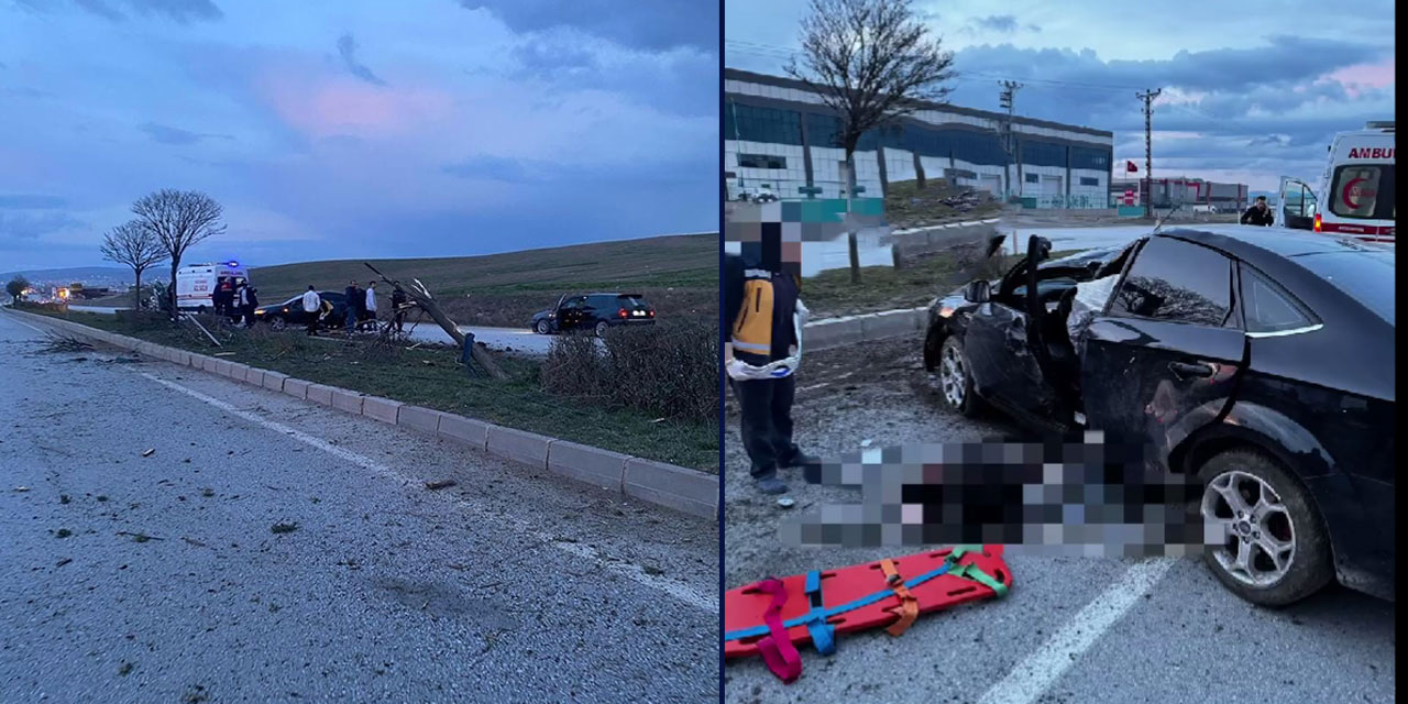 Ankara Akyurt'ta yola çıkan köpeğe çarpan araç takla attı: Köpek öldü, sürücü yaralı