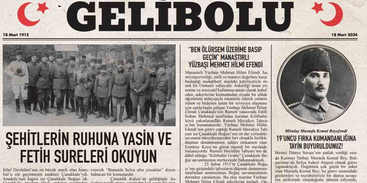 18 Mart'a özel anlamlı yayın: Gelibolu Gazetesi