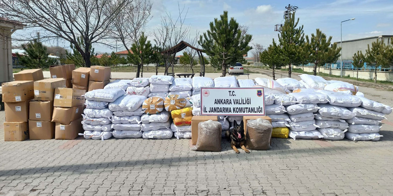 Ankara Balâ'da kaçak tütün operasyonu:  28 milyon 750 bin lira değerinde...