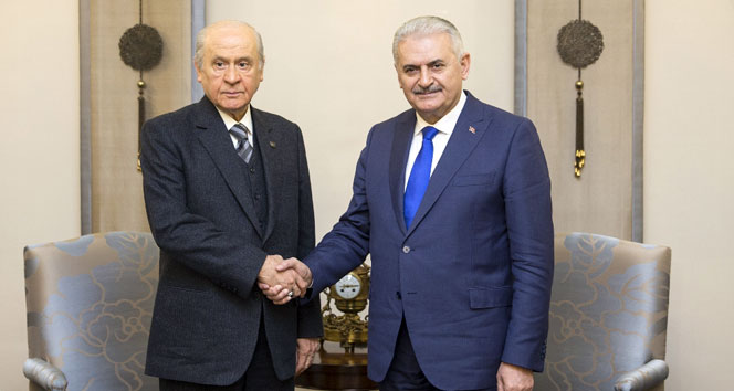 Başbakan Binali Yıldırım-MHP Genel Başkanı Devlet Bahçeli görüşmesi sona erdi