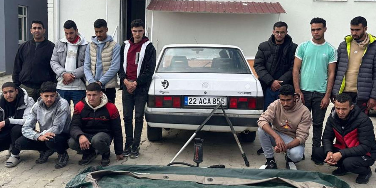 Yunanistan'a geçmeye çalışan 15 düzensiz göçmen kıskıvrak yakalandı