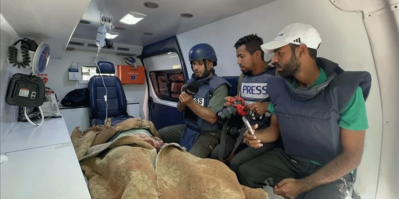 İsrail Gazze'yi bombalamaya devam ediyor! Bir grup gazeteci yaralandı!