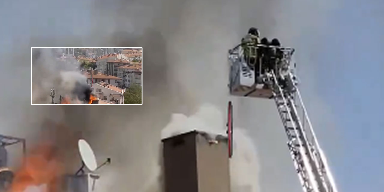 Ankara Mamak'ta apartmanda yangın!