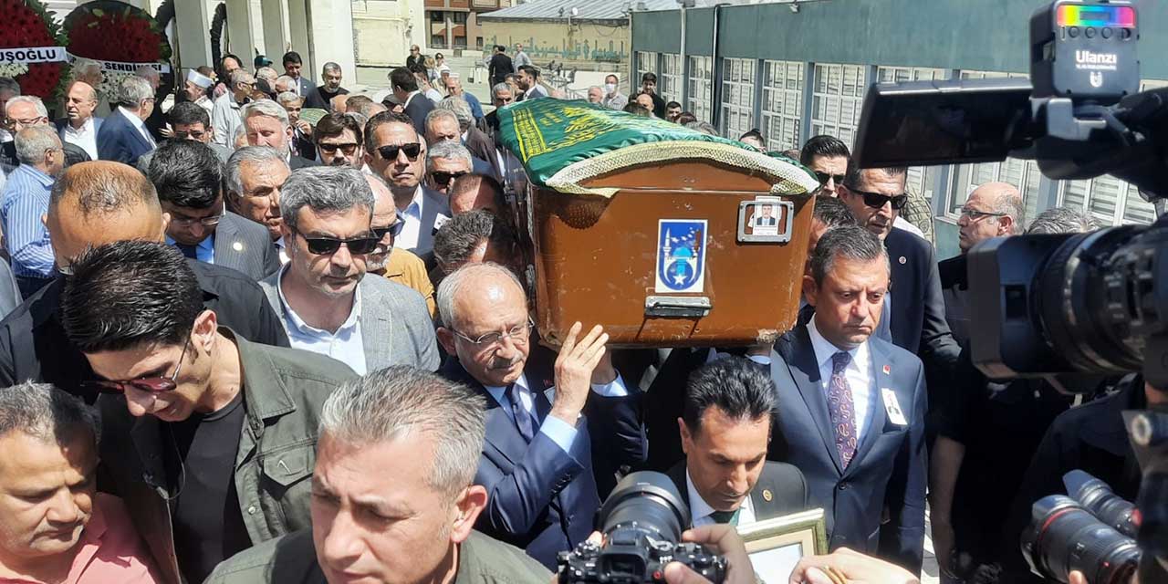 Özel ve Kılıçdaroğlu, Levent Bayraktar'ın tabutuna birlikte omuz verdi