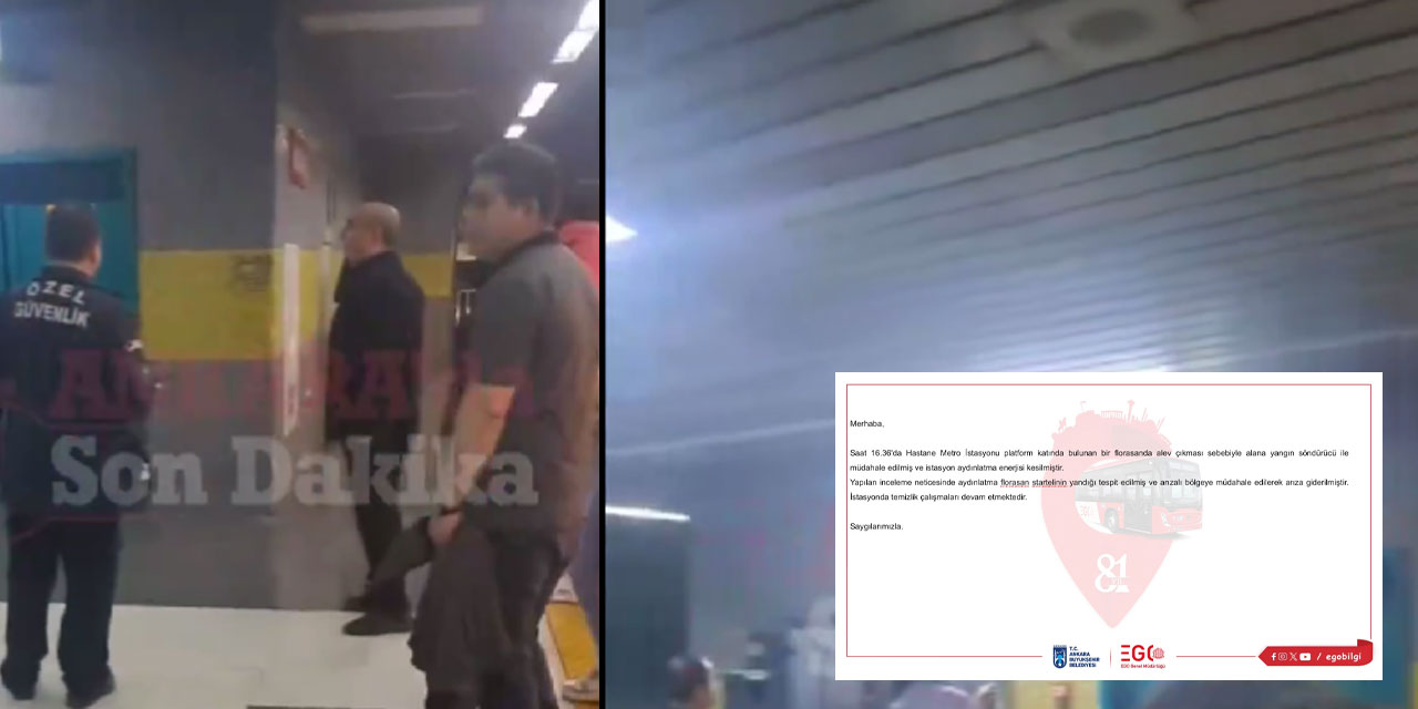 Ankara'da metro durağında yangın çıktı: EGO Genel Müdürlüğü detayları paylaştı