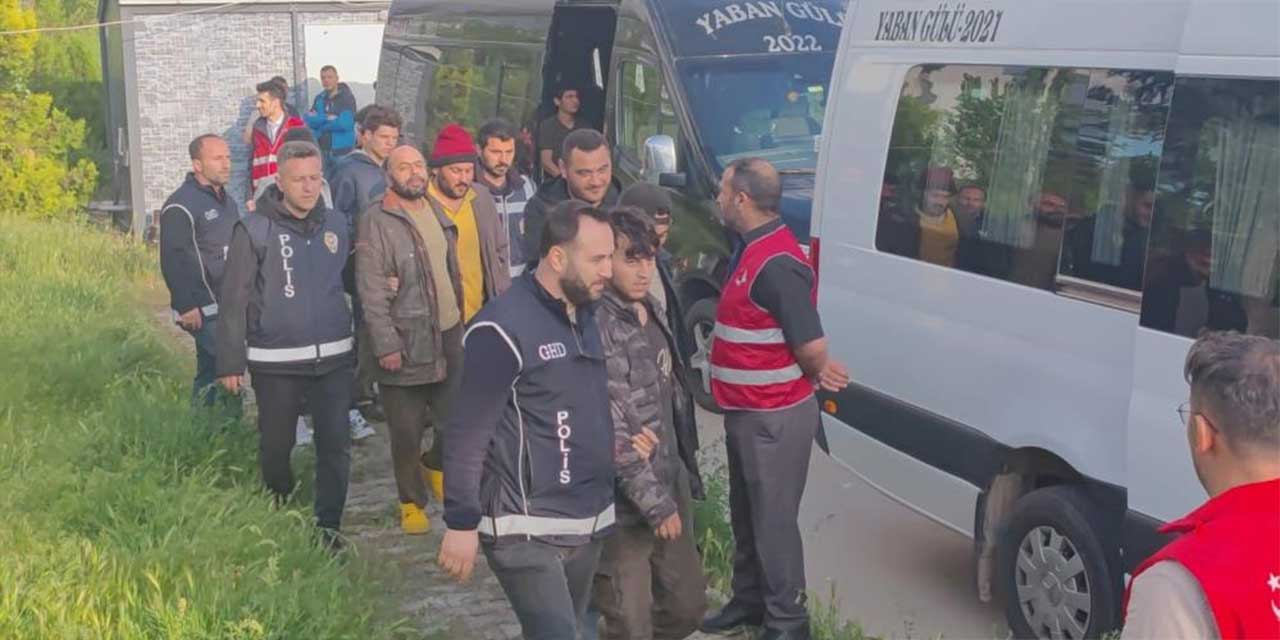 Kırşehir'de düzensiz göçmen operasyonu!