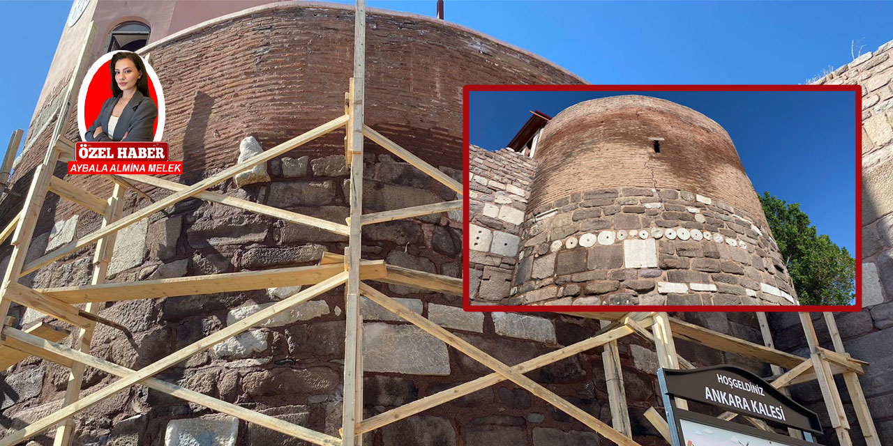 Ankara Kalesi'ndeki çatlakların onarımı başladı