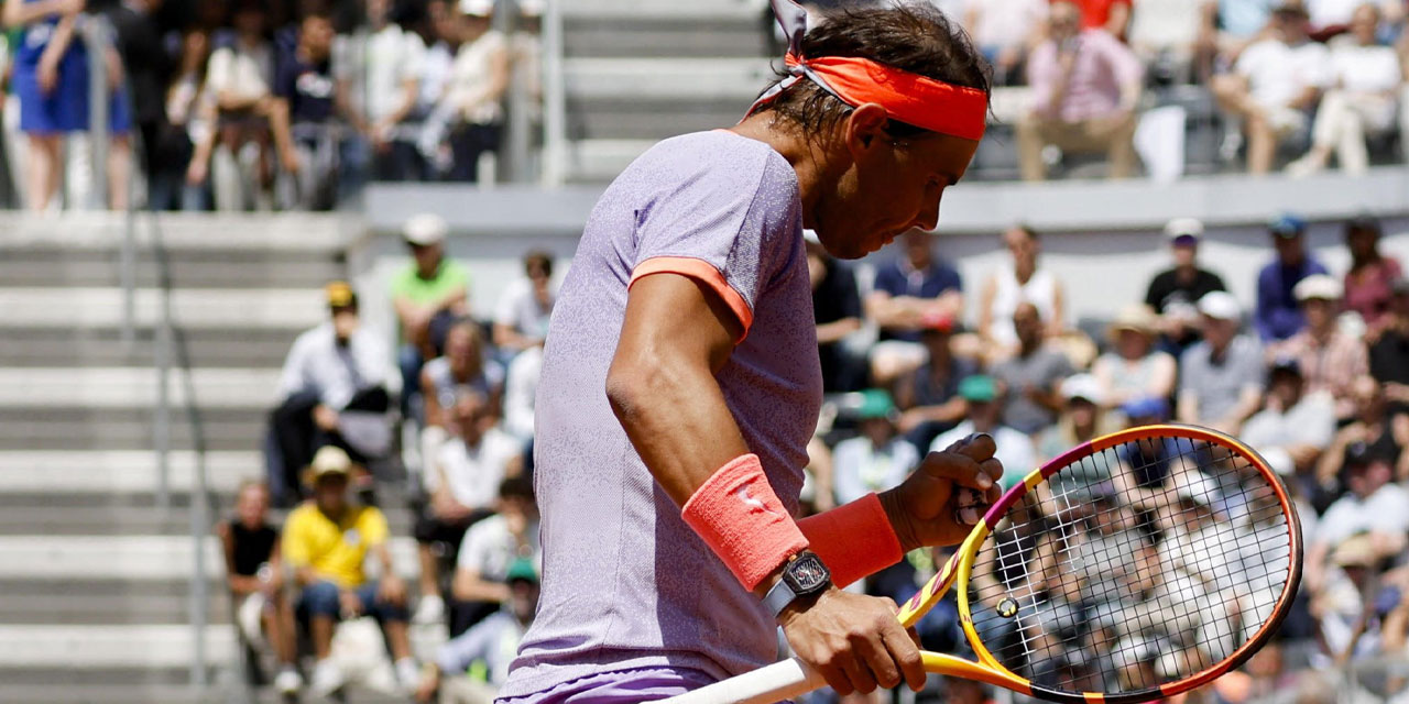 Rafal Nadal, Roma Açık'ın ilk turunda Zizou Bergs'e karşı zorlansa da kazandı
