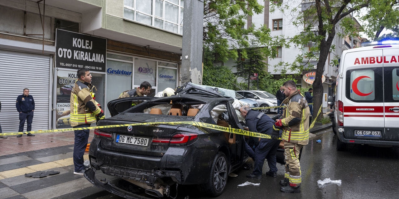 Ankara'da trafik kazası: 1 kişi öldü 4 kişi yaralandı