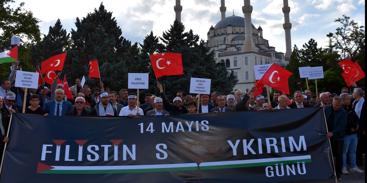 Kırıkkale'de İsrail katliamları protesto edildi