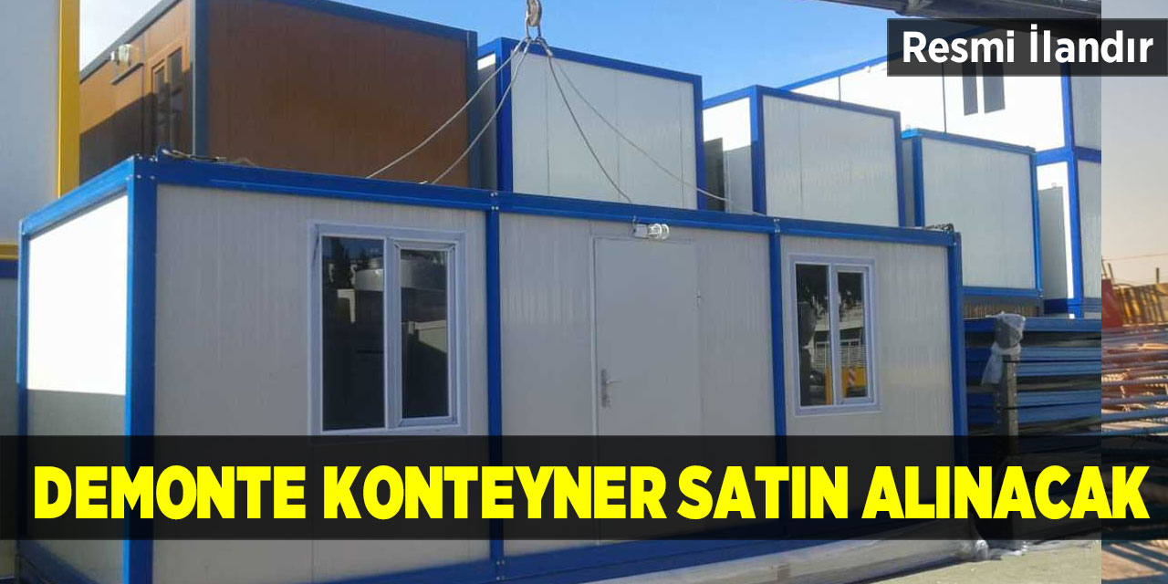 Demonte Konteyner Satın Alınacak