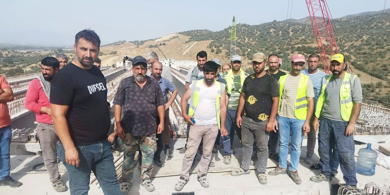 Aydın- Denizli Otoyolu inşaatında işten çıkartılan 51 işçi toplu intihara kalkıştı