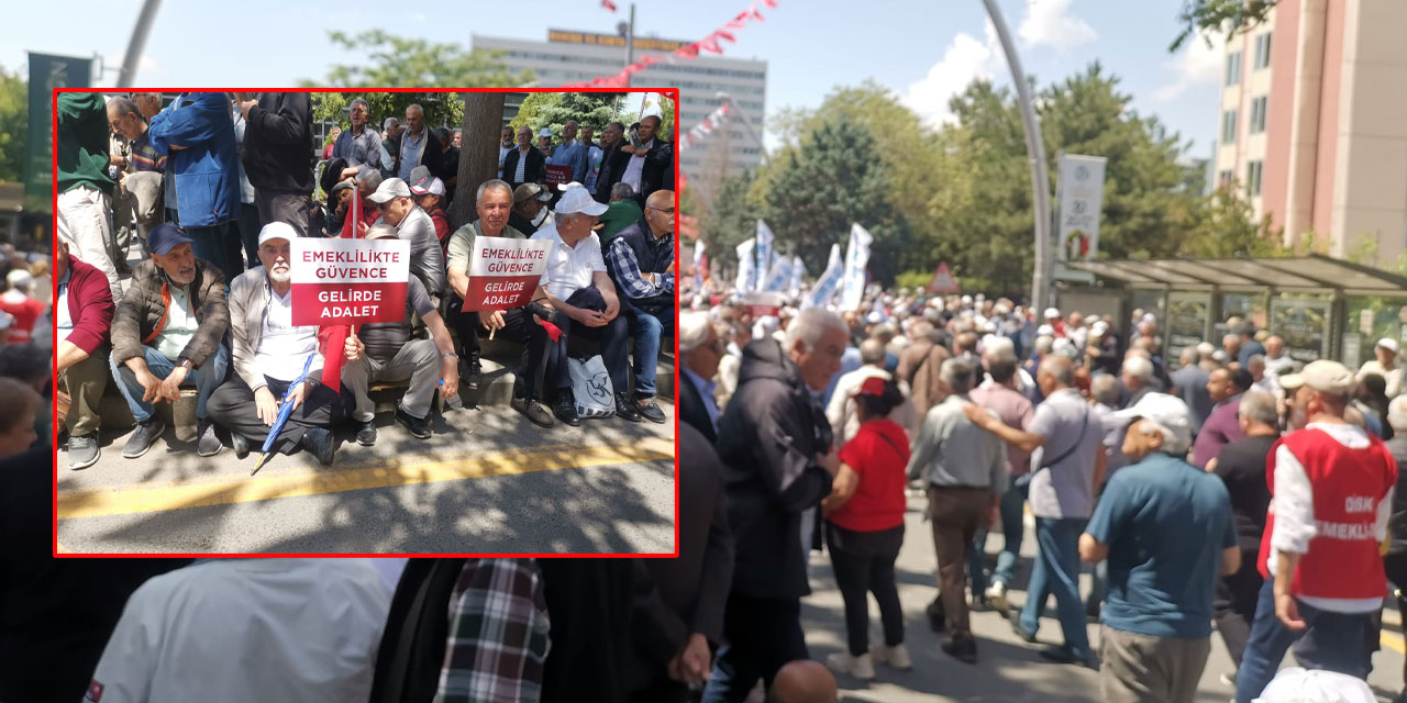 Başkent Ankara'da binlerce emekli bir araya geldi: "Krizin bedelini biz ödemeyeceğiz"