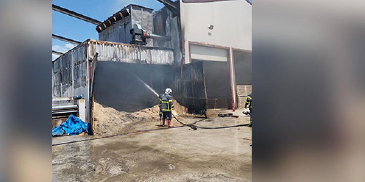 Tokat'ta bir fabrikada yangın çıktı