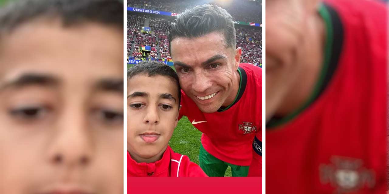 Ronaldo'nun yanına sahaya atlayan çocuk bakın kim çıktı!