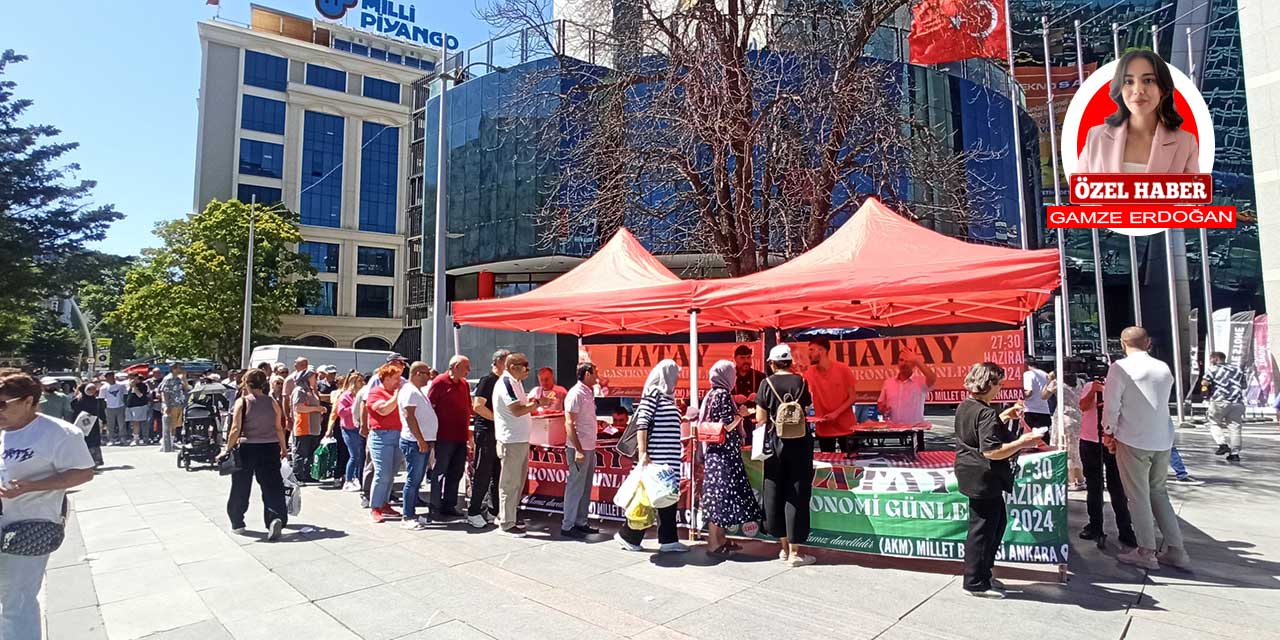 Kızılay meydanında kuyruk: Hatay Gastronomi Günleri'nin tanıtımı başladı!