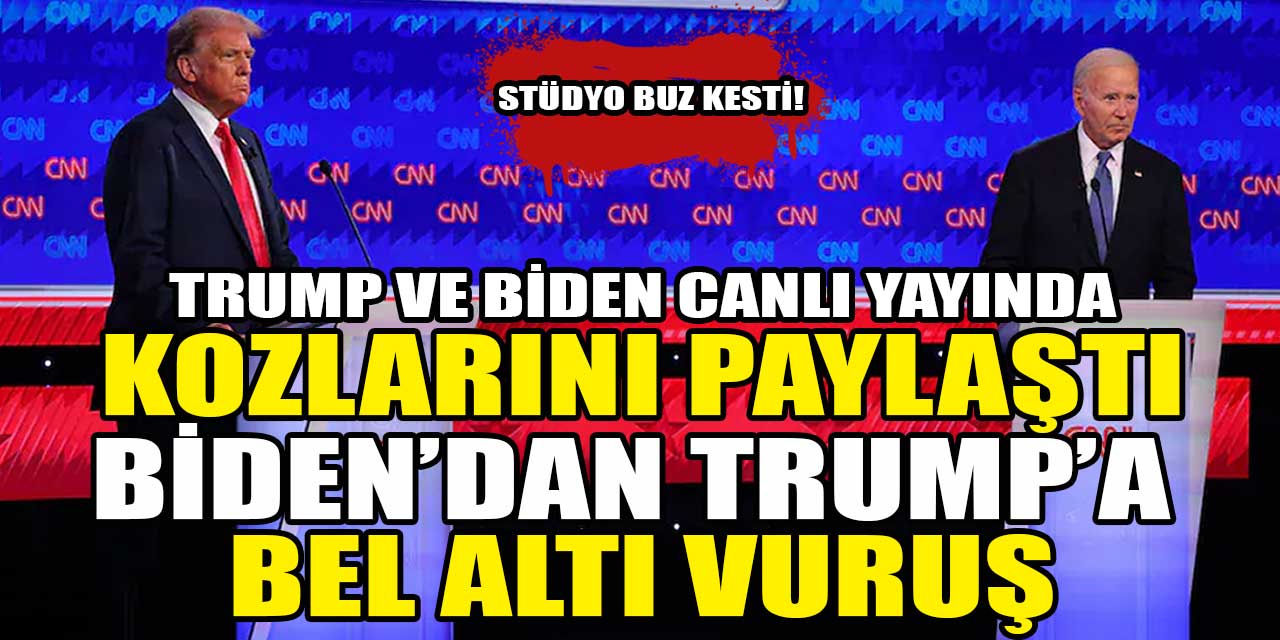 Trump ve Biden canlı yayında kozlarını paylaştı | Biden'dan Trump'a bel altı vuruşu!