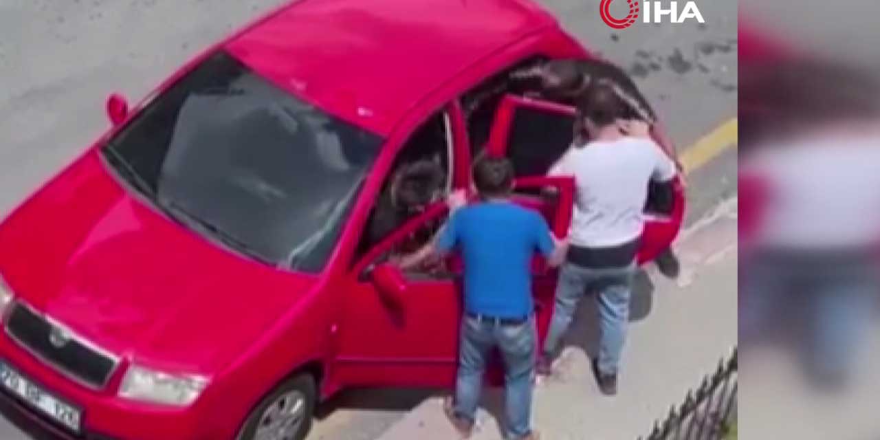 Mamak'ta bir araç sürücüsü 2 kişi tarafından darp edildi