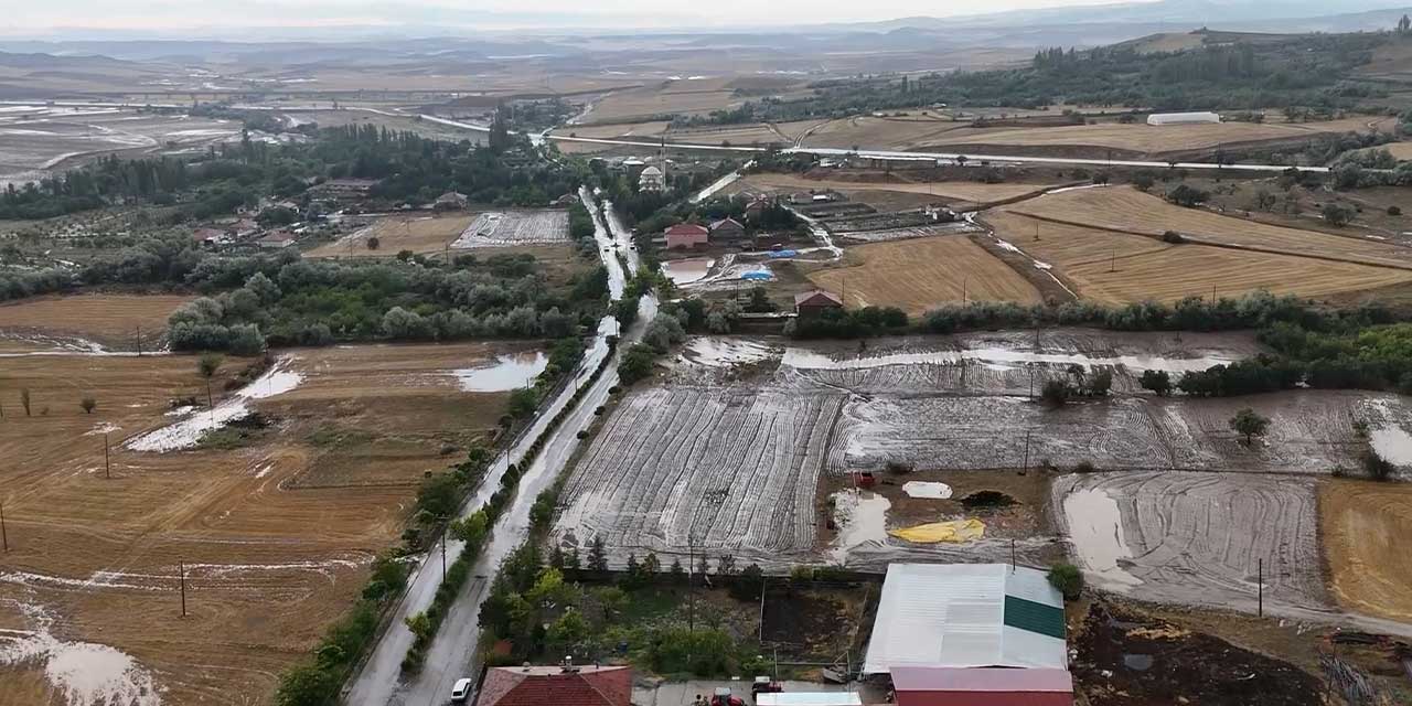 Kırıkkale'nin Delice ilçesinde dolu ve sağanak yağış sel felaketine yol açtı: "Hayatım boyunca böyle bir yağış görmedim"