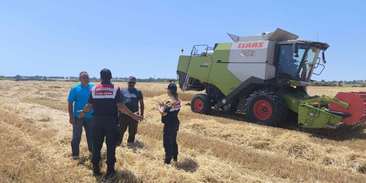 O ilde jandarma anız yangınlarına karşı çiftçileri bilgilendirdi