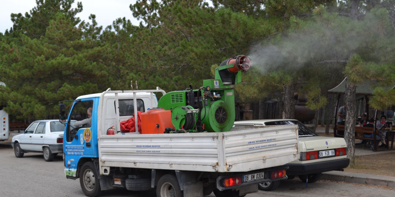 Elmadağ'da ilaçlama çalışmaları devam ediyor