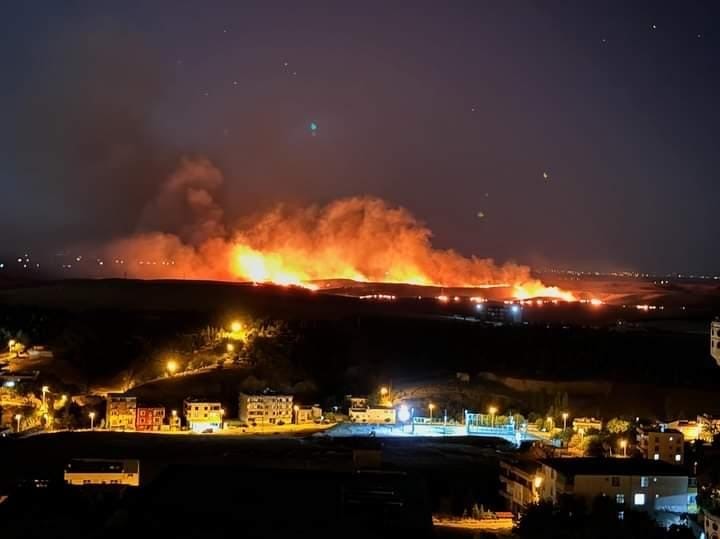 Diyarbakır'da korkutan anız yangını büyüyor