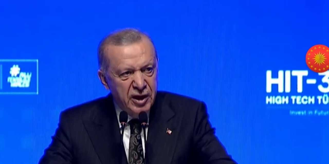 Erdoğan, Yüksek Teknoloji Teşvik Programı Tanıtım Toplantısı'nda konuştu: ''ABD'de soykırımcı katili alkışladılar''