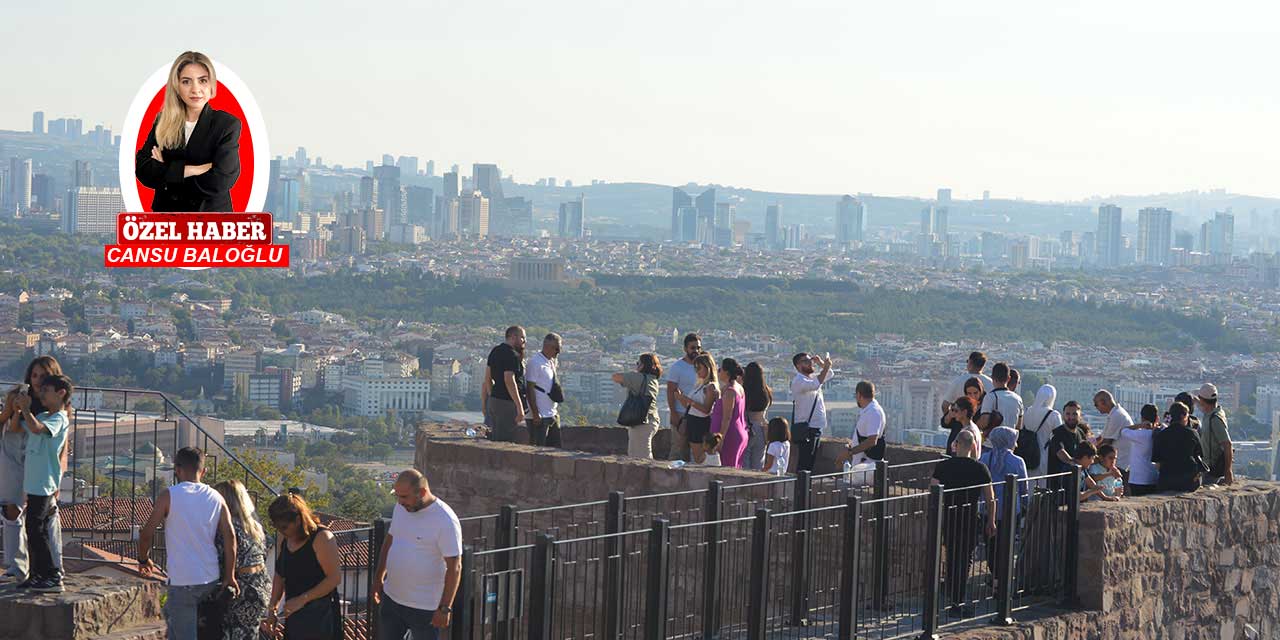 Ankara Kalesi hafta sonu turist akınına uğradı!