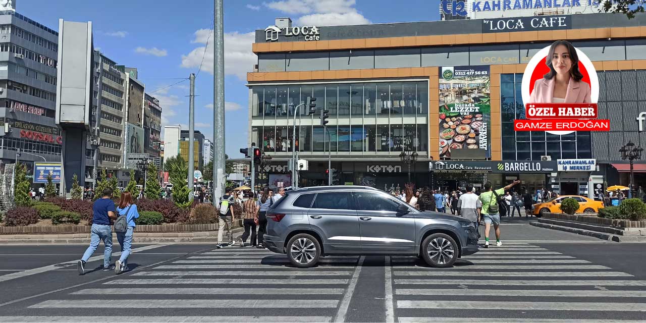 Ankara Kızılay'da sabırsız yayalar kazaya davetiye çıkarıyor