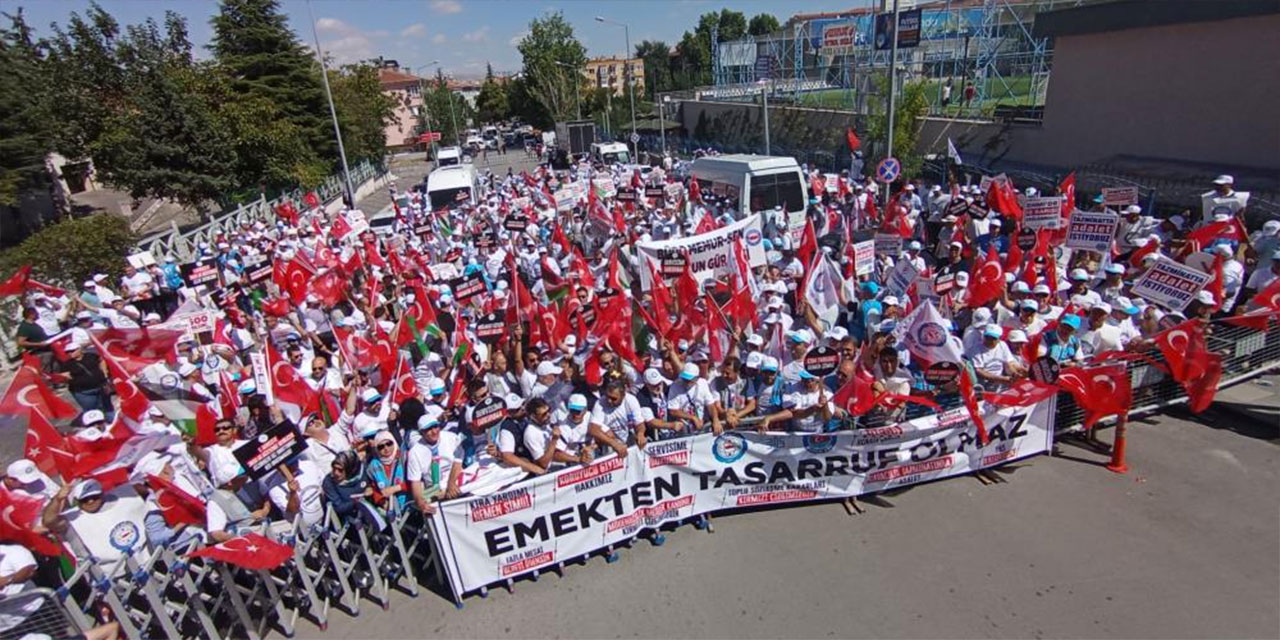 Sendikaların Bolu'dan Ankara'ya yürüyüşü sona erdi!