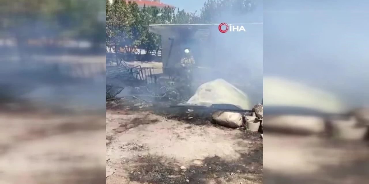 Polatlı'da korkutan yangın: 1 yaralı