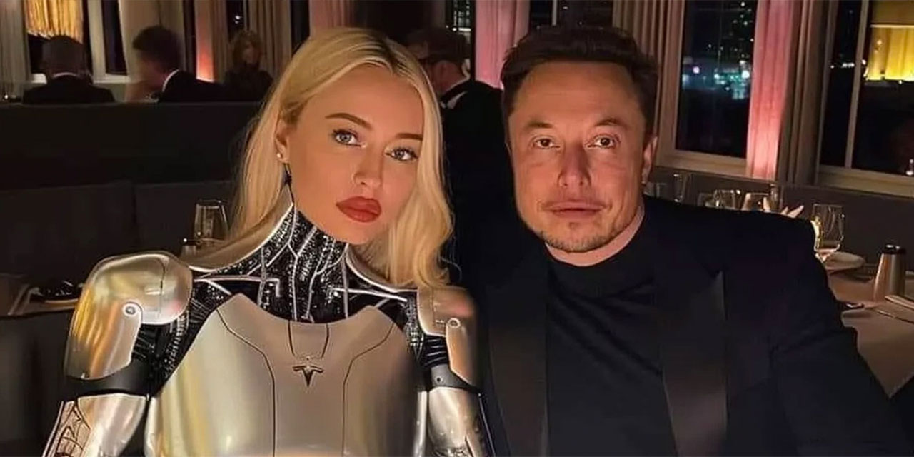 Elon Musk robot sevgilisi ile yemeğe çıktı!