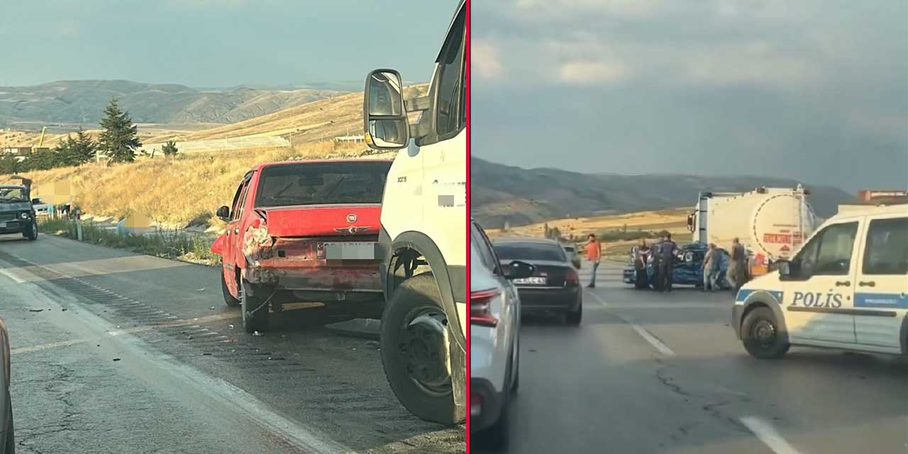 Ankara Elmadağ'da zincirleme trafik kazası: Yağmur, beraberinde kazaları getirdi