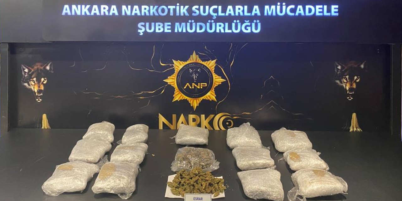 Ankara’da uyuşturucu operasyonu: 10 kilogram esrar yakalandı