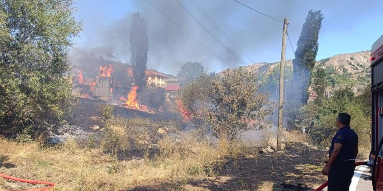 Kızılcahamam’da elektrik kontağı yangına neden oldu