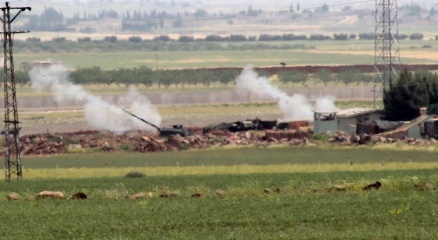 Fırtına obüs topları IŞİD mevzilerini vuruyor haberi