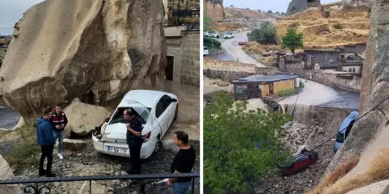 Nevşehir'de sel felaketi:Turistik Kapadokya bölgesi sele teslim oldu