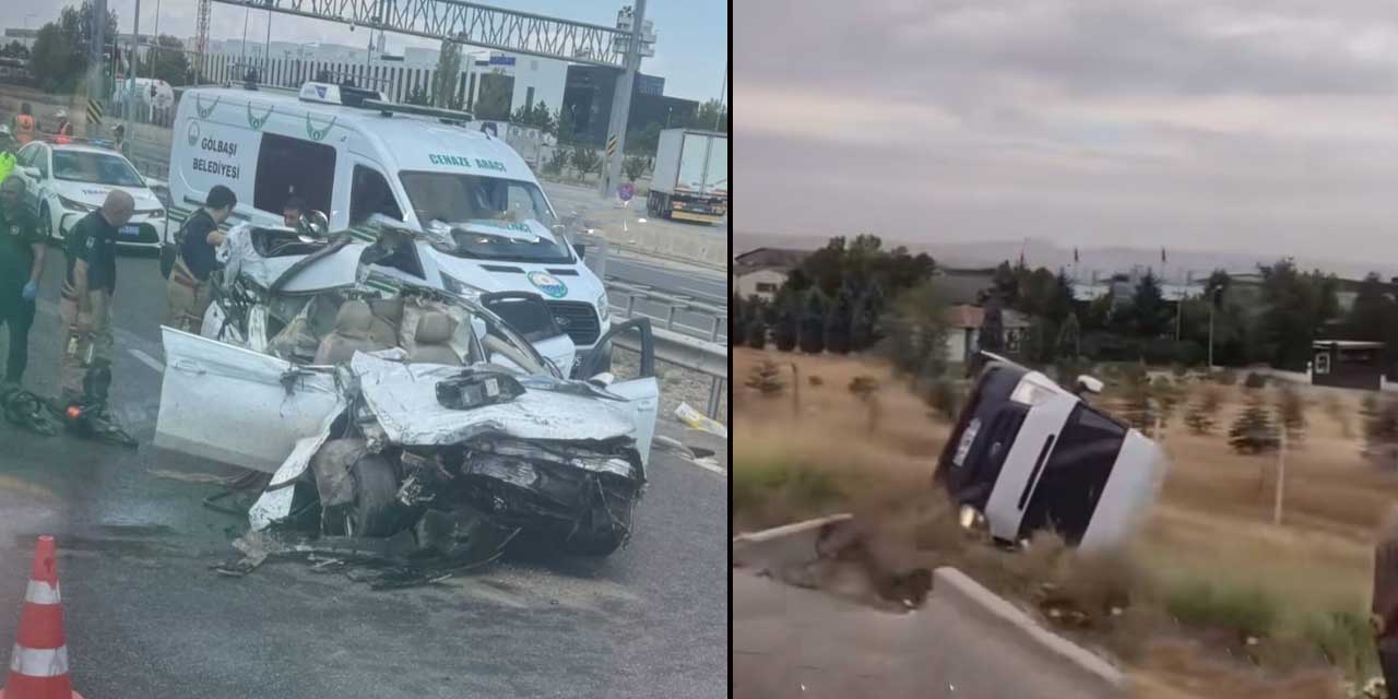 Ankara'da trafik kazası can aldı: Gölbaşı'nda TIR'a arkadan çarpan araç hurdaya döndü, Sincan'da servis aracı devrildi