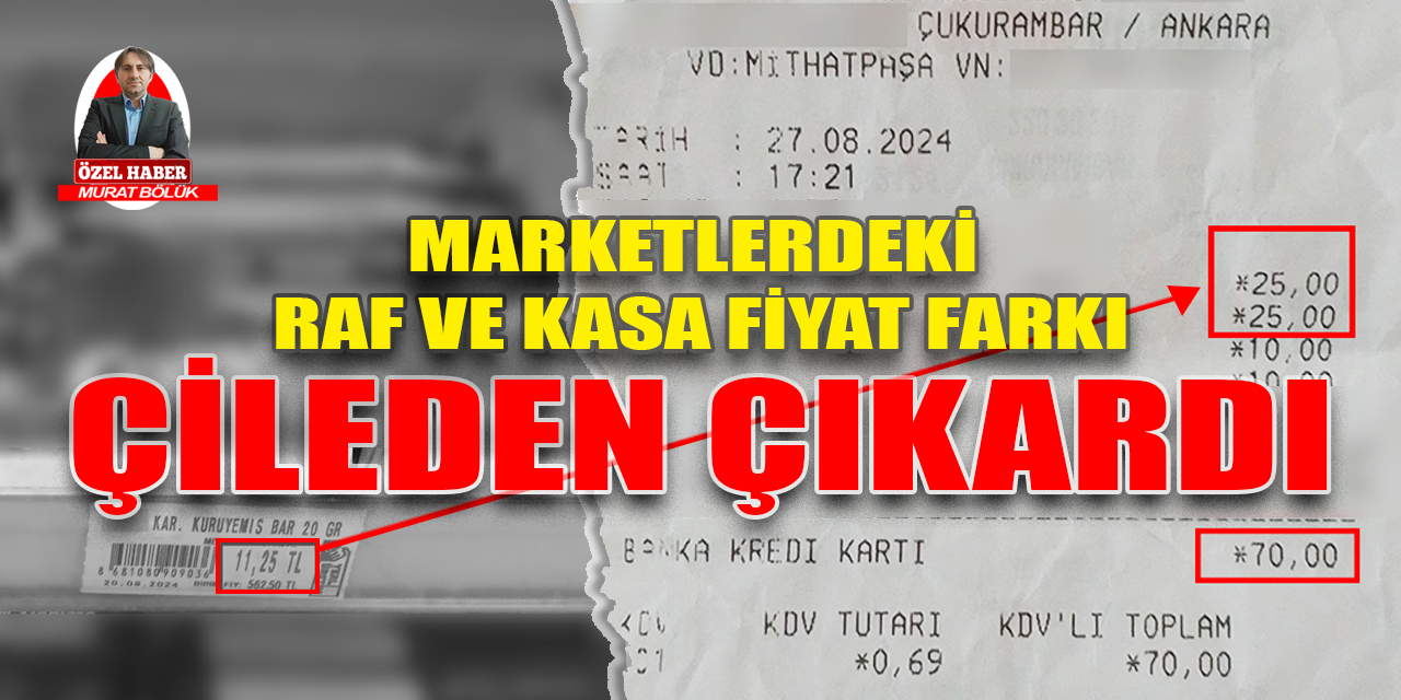 Marketlerdeki raf ve kasa fiyat farkı tüketiciyi çileden çıkardı