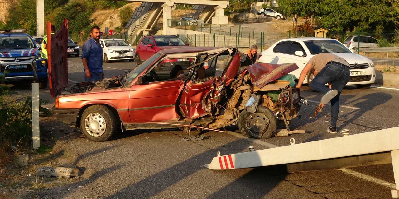 Yozgat'ta trafik kazasında iki araç takla attı: 2 kişi yaralandı