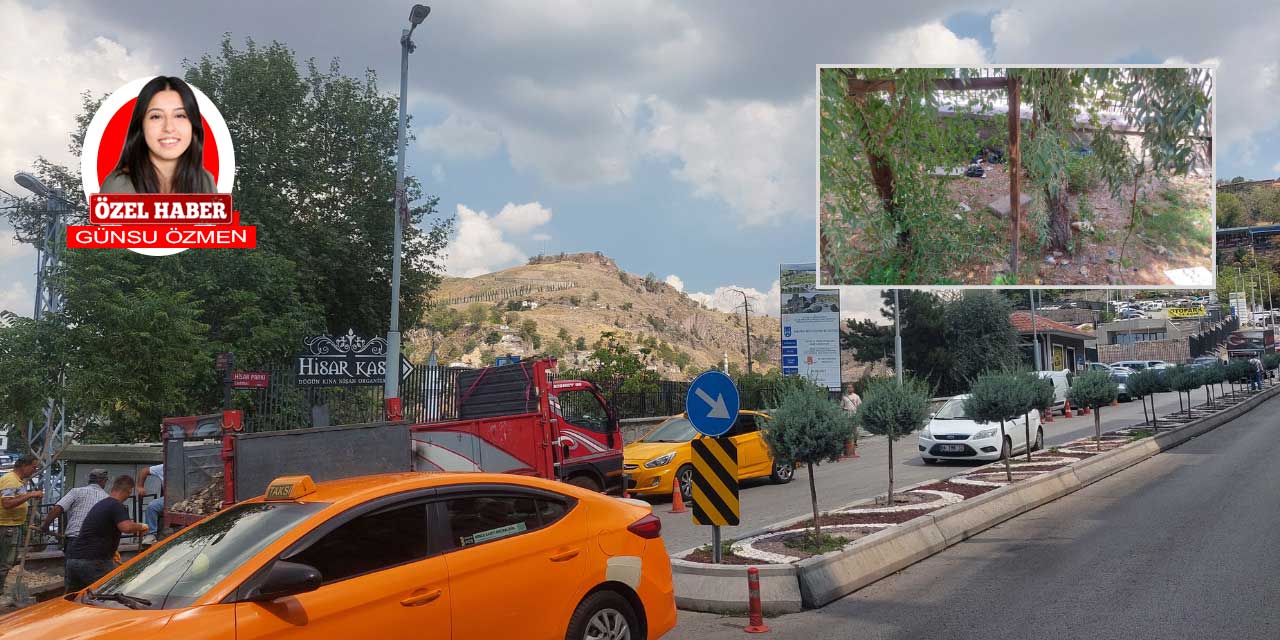 Ulus Hisar Parkı Caddesi'ndeki çöplük esnafı isyan ettirdi