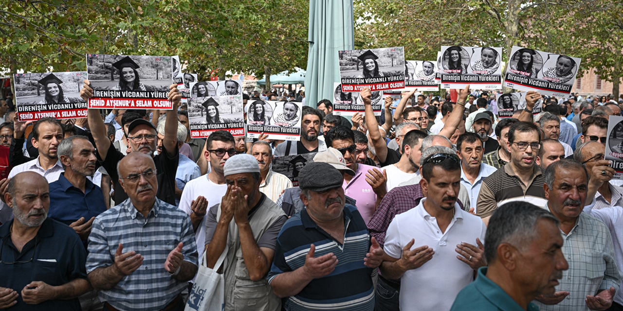 Ankara'da Ayşenur Ezgi Eygi için gıyabi cenaze namazı kılındı