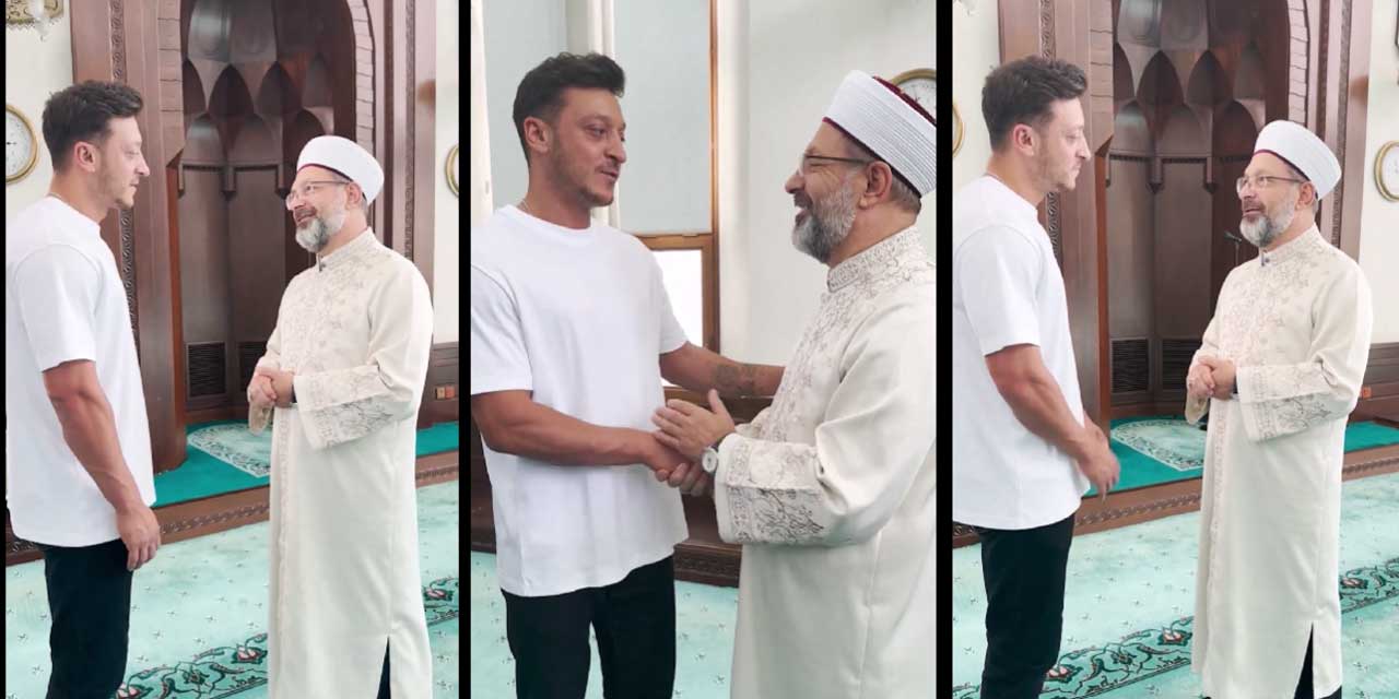 Mesut Özil, Diyanet İşleri Başkanı Ali Erbaş ile bir araya geldi