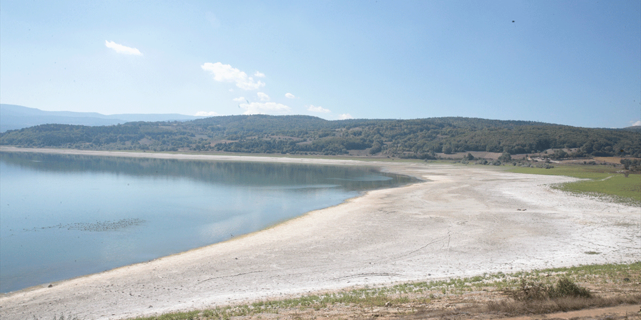 Bolu'daki Gölköy baraj gölünde su seviyesi ciddi oranda azaldı