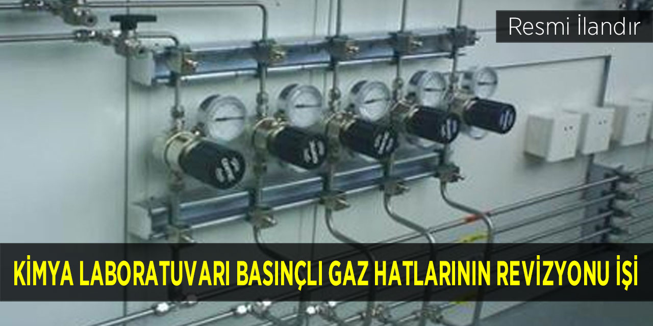 Kimya laboratuvarı basınçlı gaz hatlarının revizyonu işi