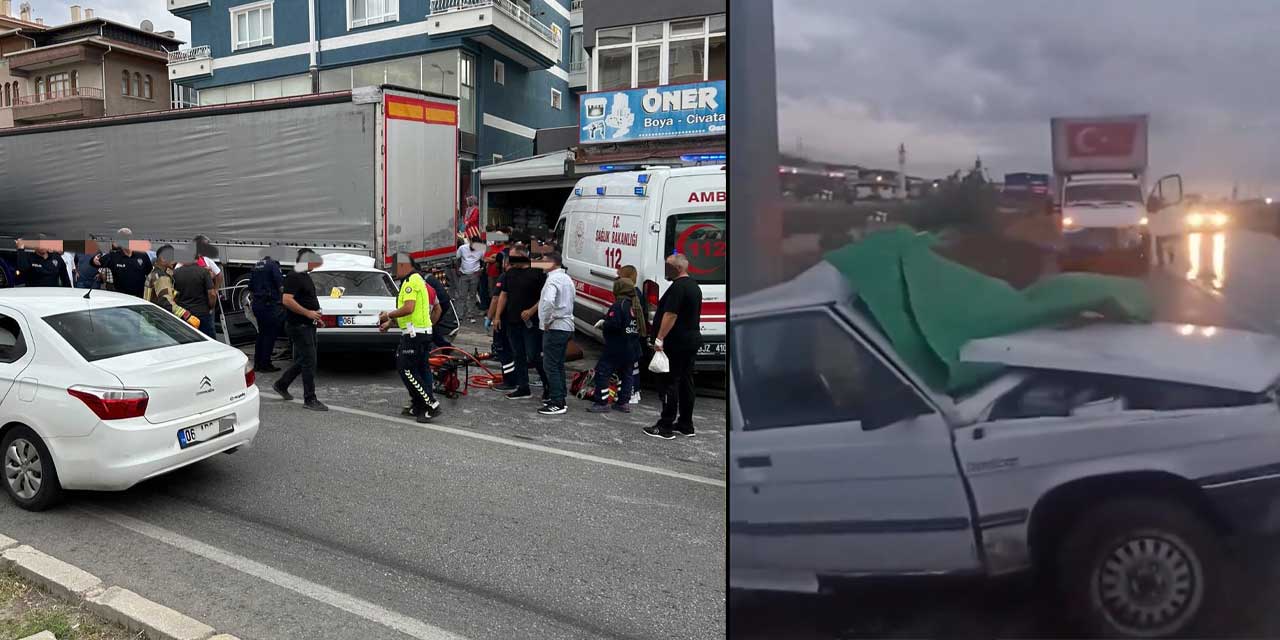 Ankara'da trafik kazası can aldı: Altınova'da bir araç TIR'ın altına girdi, Kırıkkale yolunda yağmur kazaya yol açtı